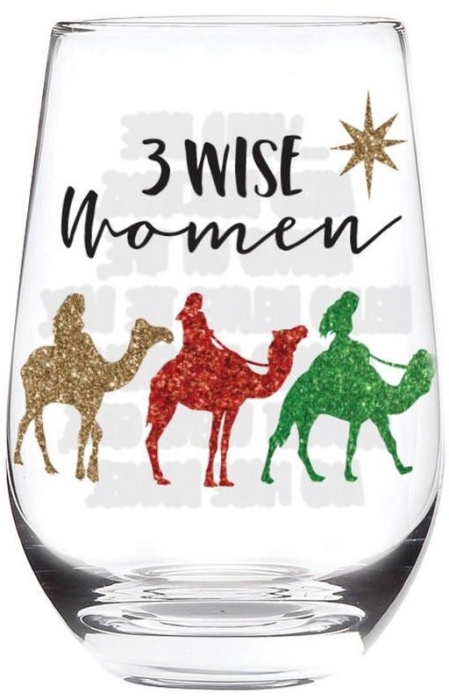 Our Name Is Mud 4062158 3 Wise Women Wine Glass