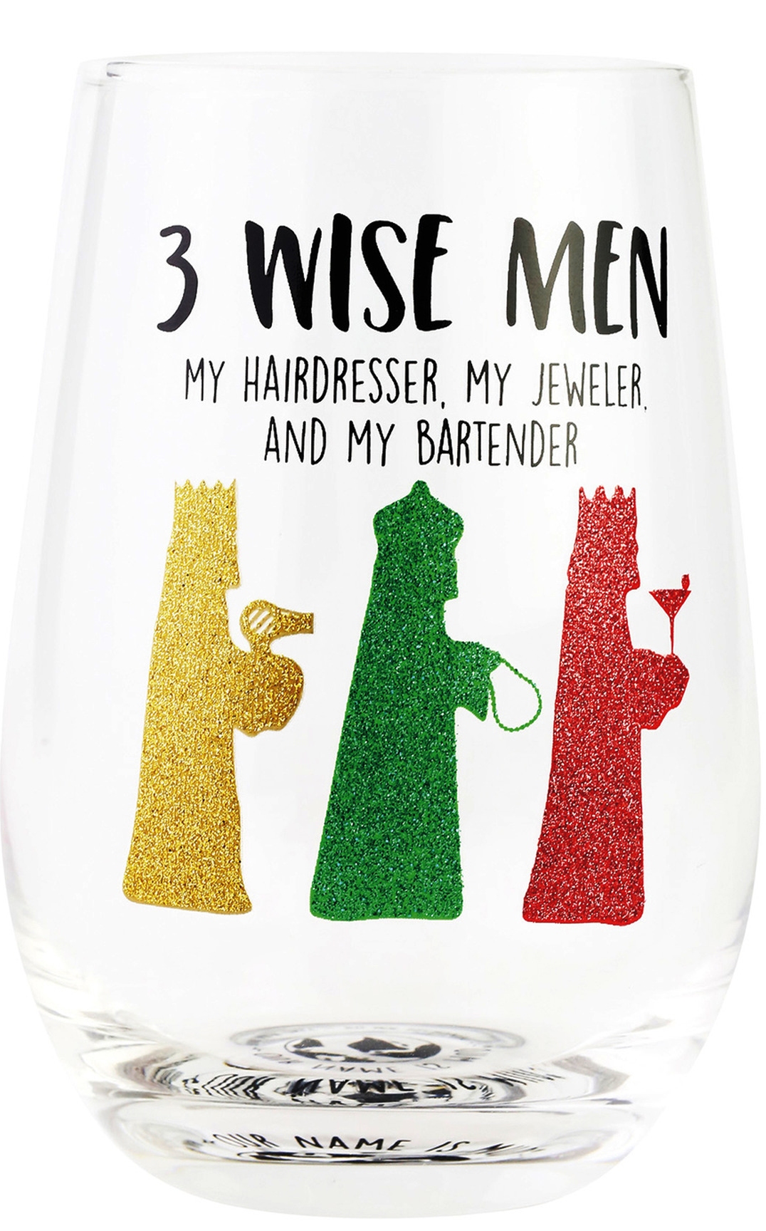 Our Name Is Mud 6006413 3 Wise Men Stemless Wine Glass