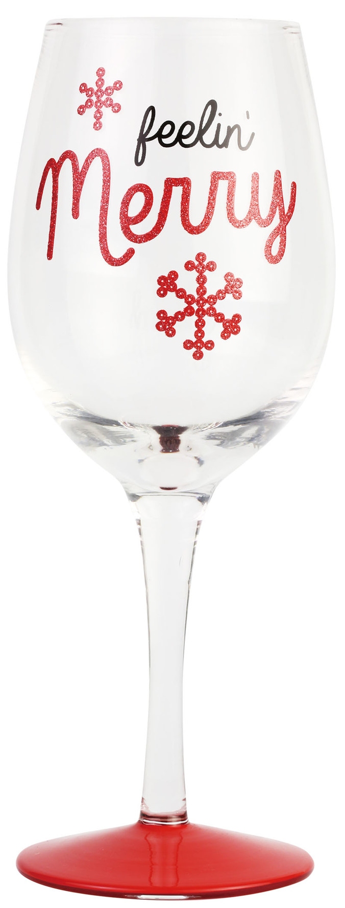Our Name Is Mud 6006752 Feeling Merry Wine Glass