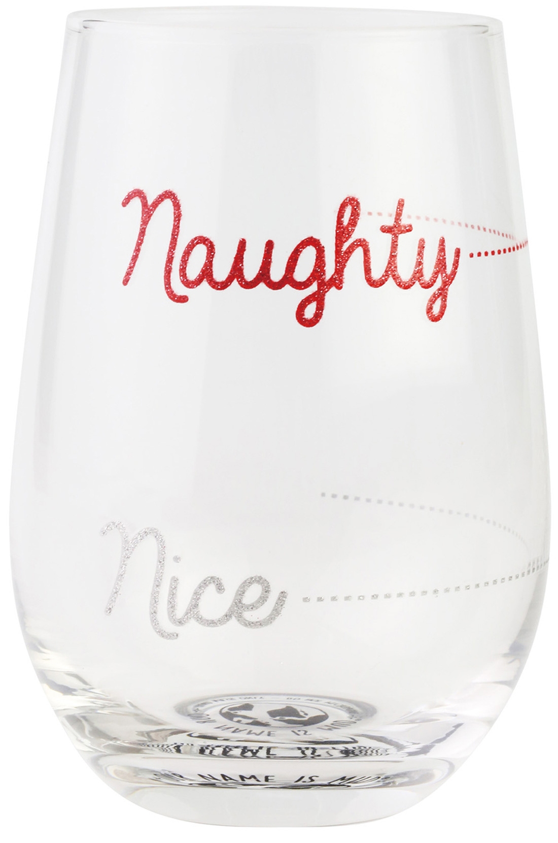 Our Name Is Mud 6006754 Naughty and Nice Wine Glass