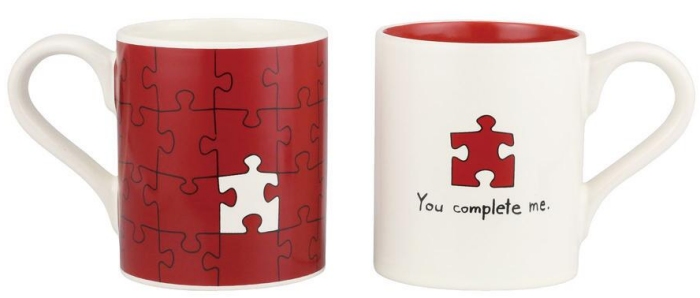 Our Name Is Mud 6010066 Perfect Match Valentine's Day Mug Set of 2