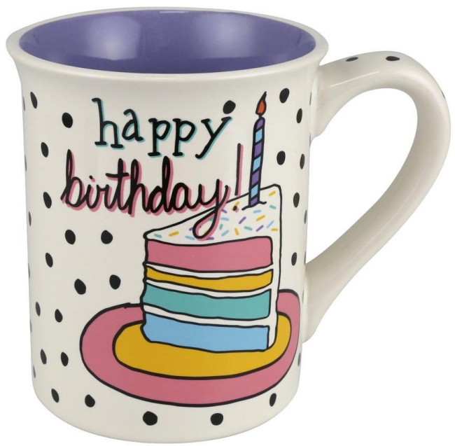Our Name Is Mud 6011179 Birthday Cake Mug Set of 2