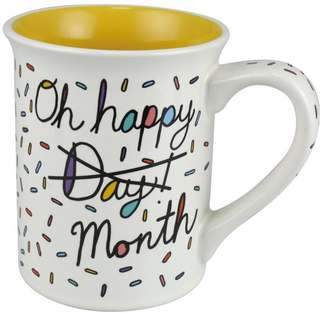 Our Name Is Mud 6011181 Happy Birthday Month Mug Set of 2