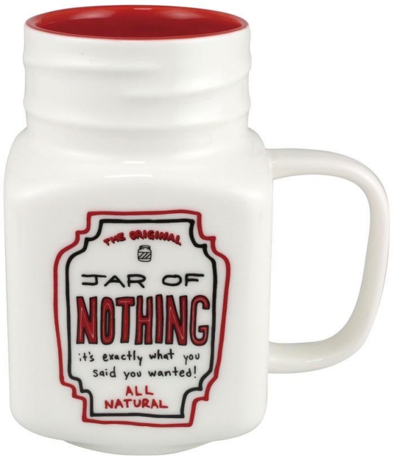 Our Name Is Mud 6011187N Jar Of Nothing Sculpted Mug