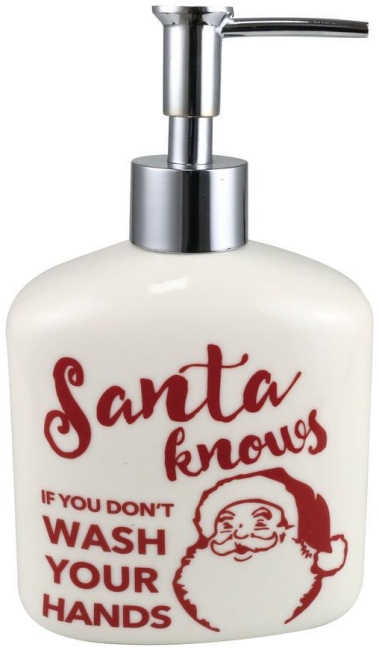 Our Name Is Mud 6011208 Santa Knows Soap Dispenser 