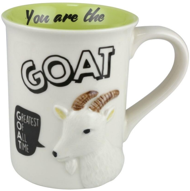 Our Name Is Mud 6011210 Sculpted Goat Mug Set of 2