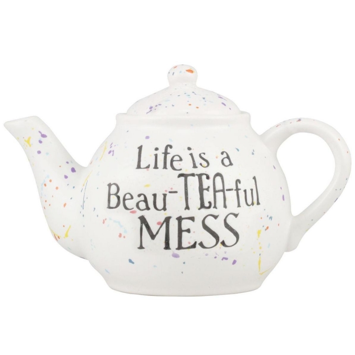 Our Name Is Mud 6012062N Life Is Beautiful Teapot