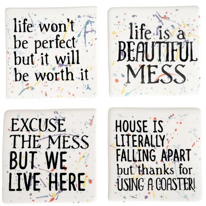 Our Name Is Mud 6012071 Splatter Coasters Set of 4