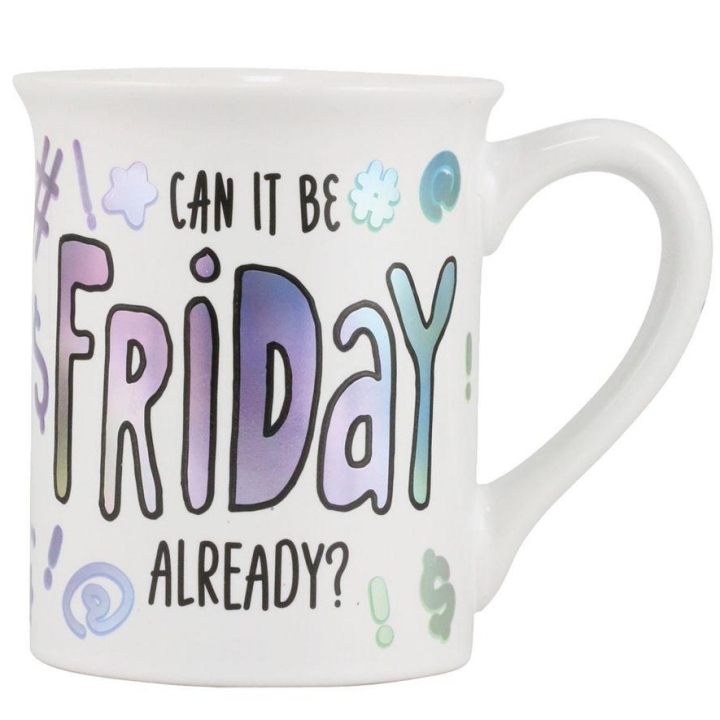 Our Name Is Mud 6012094 Can It Be Friday Already Mug Set of 2