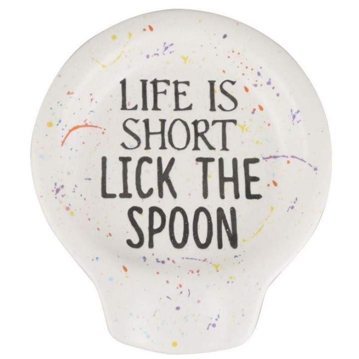 Our Name Is Mud 6012099N Life is Short Spoon & Spoonrest