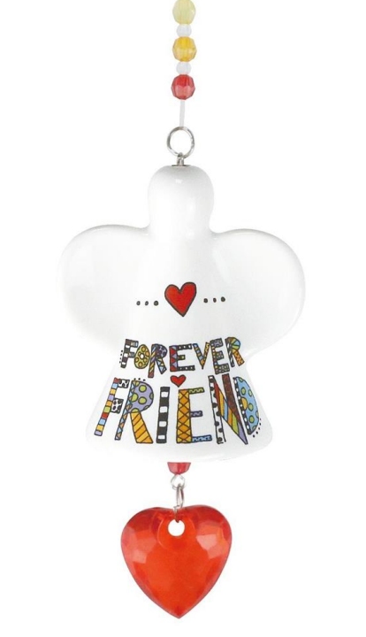 Our Name Is Mud 6012604N Forever Friends Hanging Angel Ornament