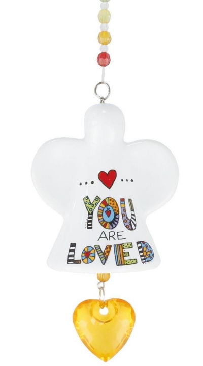 Our Name Is Mud 6012610N You Are Loved Hanging Angel Ornament
