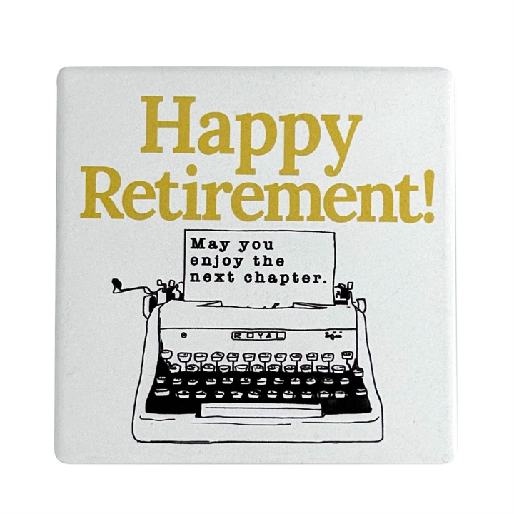 Our Name Is Mud 6013756N Happy Retirement Coaster Set of 4