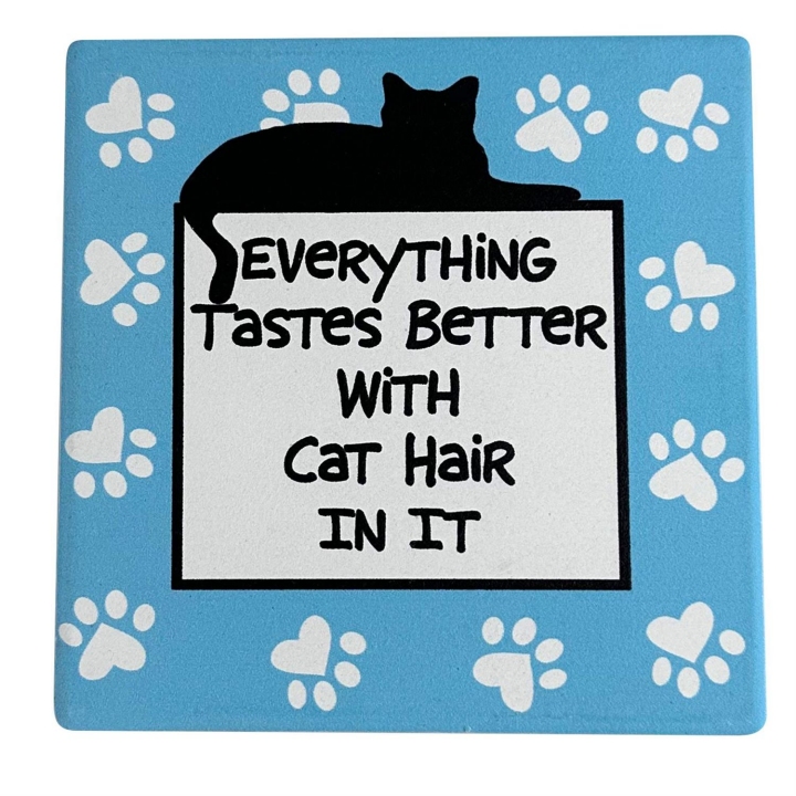 Our Name Is Mud 6013769N Cat Hair Coaster Set of 4
