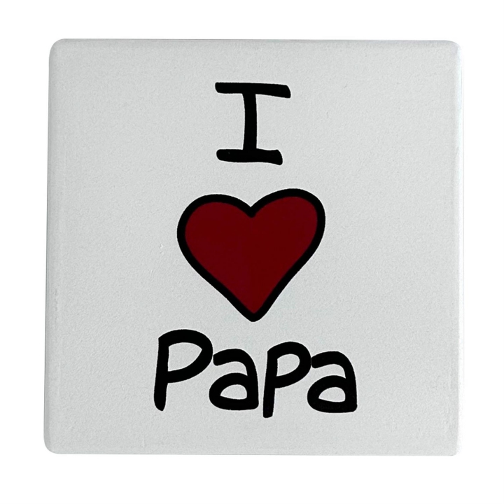 Our Name Is Mud 6013778 I Heart Papa Coaster Set of 4