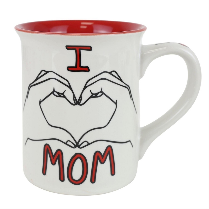 Our Name Is Mud 6018525N Hand I Heart Mom Mug