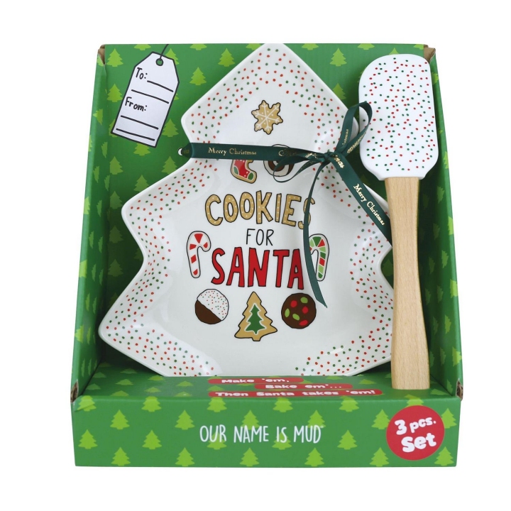 Our Name Is Mud 6018871N Cookie Plate and Spatula Set