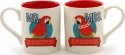 Our Name Is Mud 6000144 Mr. and Mrs. Parrothead Mugs set of 2