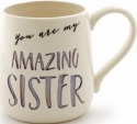 Our Name Is Mud 6000525 Debossed Sister Mug Set of 2