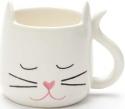 Our Name Is Mud 6001226 White Sculpted Cat Mug