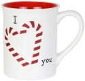 Our Name Is Mud 6004642 Xmas Glitter Candy Cane Mug Set of 2