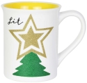 Our Name Is Mud 6004643 Xmas Tree Glitter Mug Set of 2