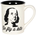 Our Name Is Mud 6005712 Ben Franklin Go Fly A Kite Mug Set of 2