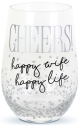 Our Name Is Mud 6006156 Happy Wife Happy Life Wine Glass