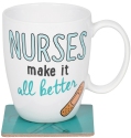 Our Name Is Mud 6006388 Nurse Mug and Coaster Set