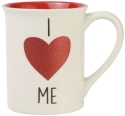 Our Name Is Mud 6008005 Glittery I Heart Me Mug Set of 2