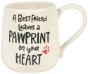 Our Name Is Mud 6008012 Engraved Paw Bereavement Mug Set of 2