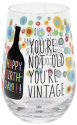 Our Name Is Mud 6009281 Happy Birthday Stemless Wine Glass