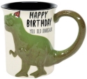 Our Name Is Mud 6009288 Happy Birthday T-Rex Mug Set of 2