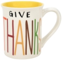 Our Name Is Mud 6009292 Give Thanks Mug Set of 2