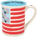 Our Name Is Mud 6009303 America the Beautiful Mug Set of 2