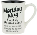 Our Name Is Mud 6010067 Monday Mug Set of 2