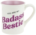 Our Name Is Mud 6010079 Badass Bestie Mug Set of 2