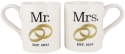 Our Name Is Mud 6010413 Mr and Mrs Couple Set of 2 Mugs