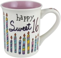 Our Name Is Mud 6011180 Sweet 16 Cake Mug Set of 2