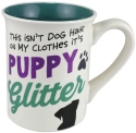 Our Name Is Mud 6011190 Puppy Glitter Mug Set of 2