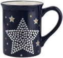 Our Name Is Mud 6011200 Rhinestone Star Mug Set of 2