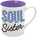 Our Name Is Mud 6012083 Rhinestone Soul Sister Mug Set of 2