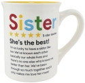 Our Name Is Mud 6012560 Sister 5 Star Review Mug Set of 2
