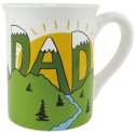 Our Name Is Mud 6012565 Dad Mountains Distance Mug Set of 2