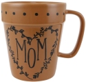 Our Name Is Mud 6012567 Mom Sculpted Planter Mug Set of 2