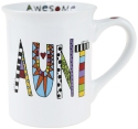 Our Name Is Mud 6012588N Awesome Aunt 16 Ounce Mug Set of 2