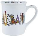 Our Name Is Mud 6012590N Husband 16 Ounce Mug Set of 2