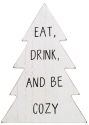 Our Name Is Mud 6013212N Eat Drink and Be Cozy Tree Plaque Set of 2