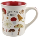 Our Name Is Mud 6013220 Mushroom Love 16 oz Mug Set of 2