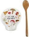 Our Name Is Mud 6013222N Mushroom Design Spoon and Spoonrest